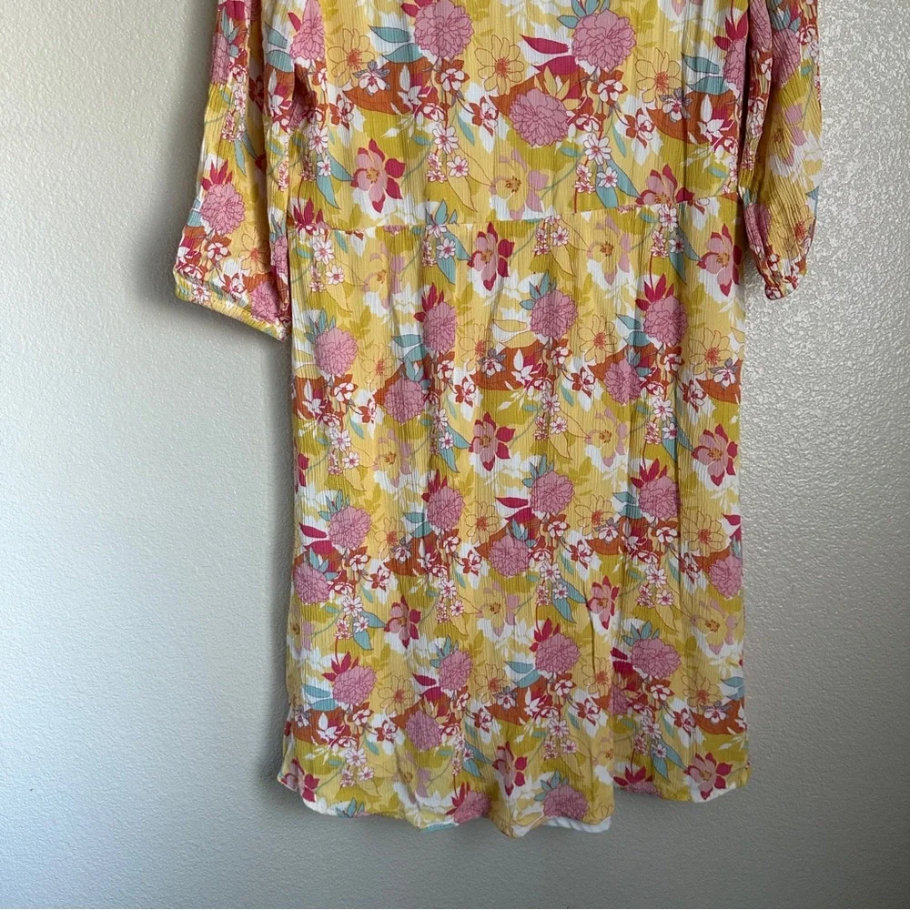 Torrid Peach Floral Gauze Hi-Lo Dress Sz 00 M‎ 10